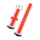 thumbnail image 3 of Correas de reloj de silicona Bling Bling pulsera de repuesto elástica impermeable ajustable para reloj FIT 2 blanco y rojo, 3 of 12