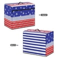 thumbnail image 3 of HELLHERO Patriotic Stars Stripes Sewing Machine Carrying Cover with Pockets for Extra Accessories Storage Pocket Foldable Reusable Lightweight, 3 of 8