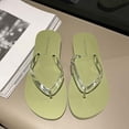 thumbnail image 6 of DIVVce Clear Strap Flip Flops For Women Open Toe Slip On Comfort Casual Summer Footwear, 6 of 8