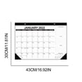 thumbnail image 1 of Calendario clásico inglés 2022, lista mensual de 18 meses, planificador de notas, calendario, decoración de pared para el hogar y la Oficina, 1 of 8