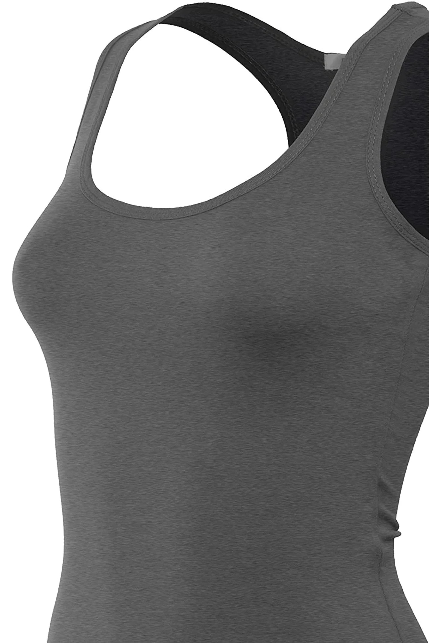 Bozzolo Women's Basic Cotton Spandex Racerback Solid Plain Fitted Tank Top -RT1777 - image 3 of 11