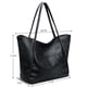 thumbnail image 5 of Bolso de mano KKXIU grande para mujer, trabajo, cuero y viajes, color negro, 5 of 7