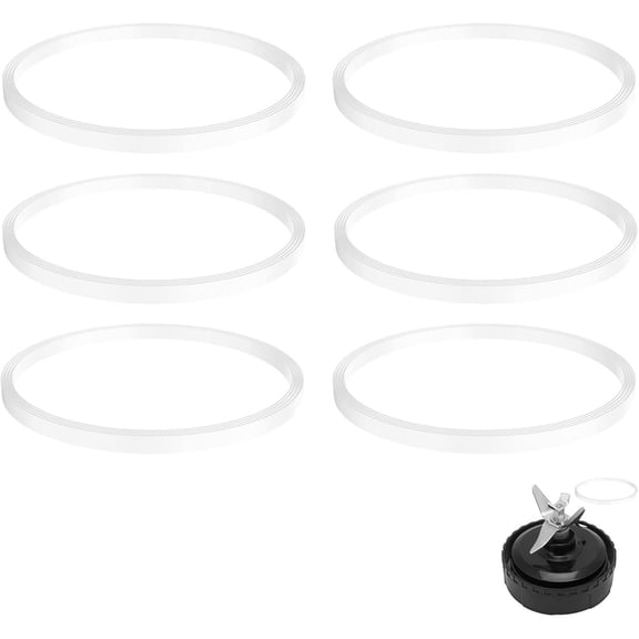 6-Pack Blender Gasket Replacement   Blade Assembly - Compatible with Single Serve Blenders (Aftermarket Part)