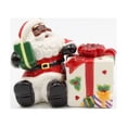 thumbnail image 2 of Ceramic African American Santa Salt and Pepper Shakers Christmas, 2 of 3