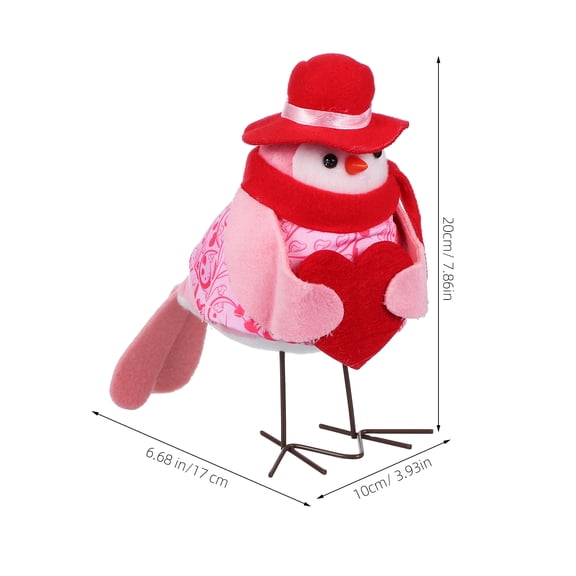 Toddmomy Felt Cloth Bird Figurine Multi Family Valentines Piece 7.9x6.7x3.9in