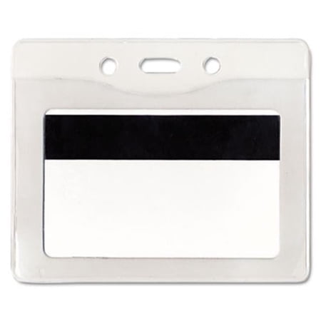 Advantus Security ID Badge Holder Horizontal 3 .88w x 2 .63h Clear 50-Box