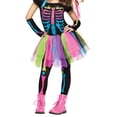 thumbnail image 4 of Fun World FW112592SM Girl's Funky Punk Skeleton Costume - Small, 4 of 5