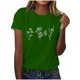 thumbnail image 1 of Tops de Ajuste Suelto para las Mujeres Sudadera Casual Impresa Manga Corta Cuello Redondo Superior, Poliéster, 1 of 7