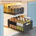 thumbnail image 6 of 2 Pack Pull Out Cabinet Organizer,Under Sink Organizer,Slide Out Drawers for Cabinets, Peel and Stick, Heavy Duty Shelves for Kitchen, Cupboard, Pantry, Bathroom (14.76" D*9.65" W*3.94" H-Black), 6 of 8