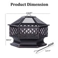 thumbnail image 4 of MistMo 33“ Hexagonal Outdoor Wood Burning Fire Pit, 4 of 6