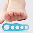 thumbnail image 3 of Clearance! Ankoty Foot Masks 1Pair Yoga Holes Toe Stretchers Pain Relief for Bunion Gel Toe Separator L 1-Light Blue 1Pair Toe Separators, 3 of 6