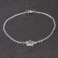 thumbnail image 2 of Tobillera de flores huecas, pulsera de tobillo de playa Boho hecha a mano, cadena de pie ajustable, joyería para mujeres y niñas GeweYeeli PS18086-00, 2 of 7