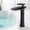 Black, variant on Waterfall Basin Mixer Tap, Hot and Cold Water Bathroom Sink Taps, Brass, Waterfall Spout Single Handle Bathroom Taps Mixer Faucet High, Black