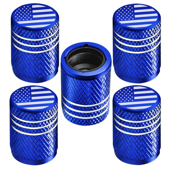 Tapas De Vástago De Válvula De Neumático Para Tapa De Neumático De Automóvil, Paquete De 5, Resistente A La Corrosión, A Prueba De Fugas, Aleación Premium, Bandera Estadounidense, Universal, Para Auto