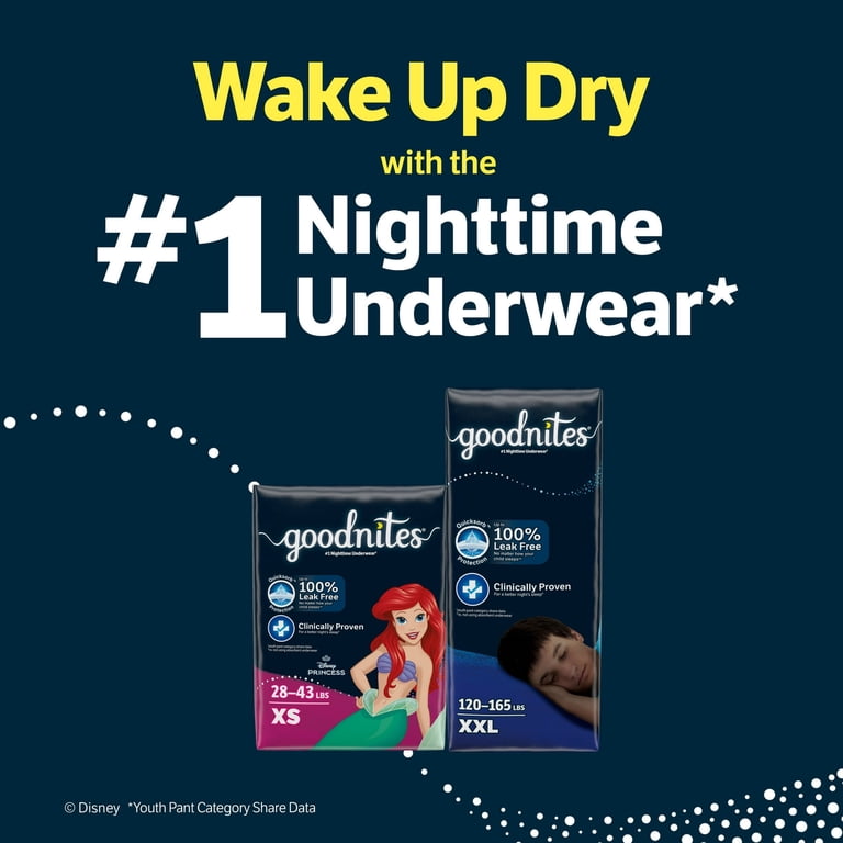 Goodnites Bedwetting Underwear for Boys, Size XXL (120-165 lbs