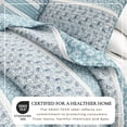 thumbnail image 2 of Striped Quilt Set - Lightweight, Soft, All-Season - 3-Piece Reversible Paisley Bedding Set (King / California King, Blue), 2 of 6