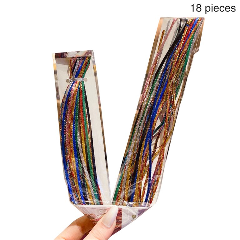 Colorful Hair Strings Hair Tie for Braids, Hair Thread Yarn Braiding Wire  Ribbon 