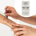 thumbnail image 4 of Tatuajes temporales a prueba de agua de 3 piezas de Unique Bargains para adultos en negro, 4 of 5