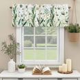 thumbnail image 6 of Kitchen Valances for Window, Saint Patrick's Day Flower Leaf Light Filtering Rod Pocket Valance Curtain, Rustic Green Plant Short Curtains Window Topper for Bedroom Bathroom Living Room 42x12in, 6 of 9