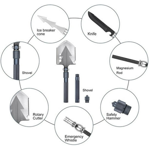 Outdoor Folding Shovel Axe Multi Tool Survival Kits Camping Axe