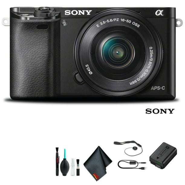 Sony Alpha a6000 Mirrorless Camera with 1650mm Lens Black Starter Kit