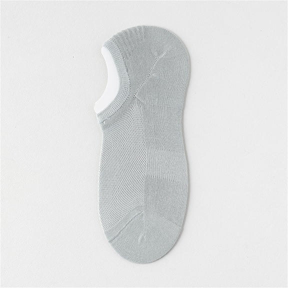 Resicozy Mens Thin Socks Non-Slip Sock Solid Color Low Cut No Show Socks Sheer Lightweight Light Blue