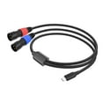 thumbnail image 3 of Cable estéreo tipo C macho a 2 XLR Y macho, cable divisor RCA Y, cable auxiliar AUX 1M, 3 of 9