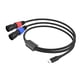 thumbnail image 3 of Cable adaptador de audio auxiliar tipo C macho a 2 XLR Y macho para audio profesional 2m, 3 of 9