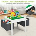 thumbnail image 6 of Gymax 2-in-1 Kids Activity Table & 2 Chairs Set w/Storage Building Block Table White, 6 of 9