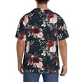 thumbnail image 3 of Pofeuu Watercolor Floral Print Mens Casual Short Sleeve Shirts Beach Summer Spread Collar Pocket Tops Men's Casual Short-sleeved Shirt-3X-Large, 3 of 5