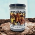 thumbnail image 1 of Amber & Black Linen Vegan Coconut Soy 12 oz/ 355 ml Candle Hand-poured, Eco-friendly, Clean Burning, Woodsy/ Clean Wood Wick, 1 of 5