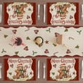 thumbnail image 2 of mubwai Merry Christmas Gingerbread Man Winter Xmas Placemats Set of 6 Table Mats for Party Home Kitchen Dining Table Decorations 12x18 Inch, 2 of 5