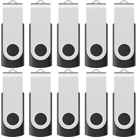 10 Pack 4GB Flash Drive USB Drive Memory Stick Thumb Drive,(10PACK *4GB Black )