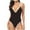 Black, variant on Women's One Piece Swimsuit Fashion V Neck Criss-Cross Back Bathing Suit Low Back Beach Vacation Swimwear (XL, Black)