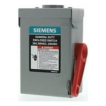 Siemens Safety Switch, Non-Fusible, 30 A, Steel GNF221RA