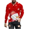 thumbnail image 2 of WXLWZYWL Men's Christmas Sweatshirt Crewneck Trendy Big and Tall Santa Printed Sweatshirts Pullover Tops Party Apparel, 2 of 5