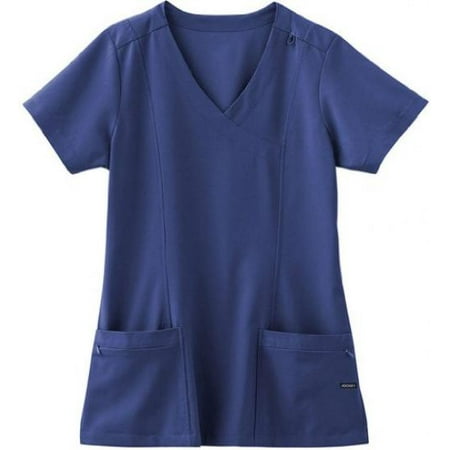 - Classic Fit Collection by Jockey Scrubs Women's Mock Wrap Scrub Top XXX-Large New Navy