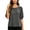 Gray, variant on Vivianyo HD Women's Crew Neck Textured Blouse, Puff Short Sleeve Solid Loose Casual Summer Shirts for Women, Women's Blue, Sizes S-2XL
