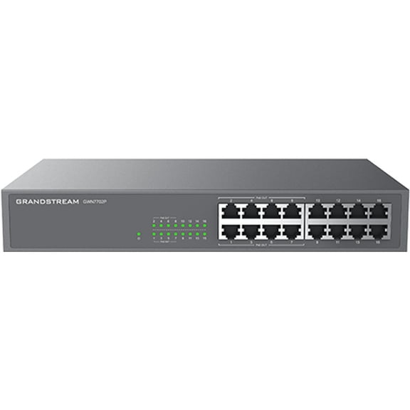 Grandstream GWN7702P Unmanaged Network Switch, 16 x GigE (8 x PoE)