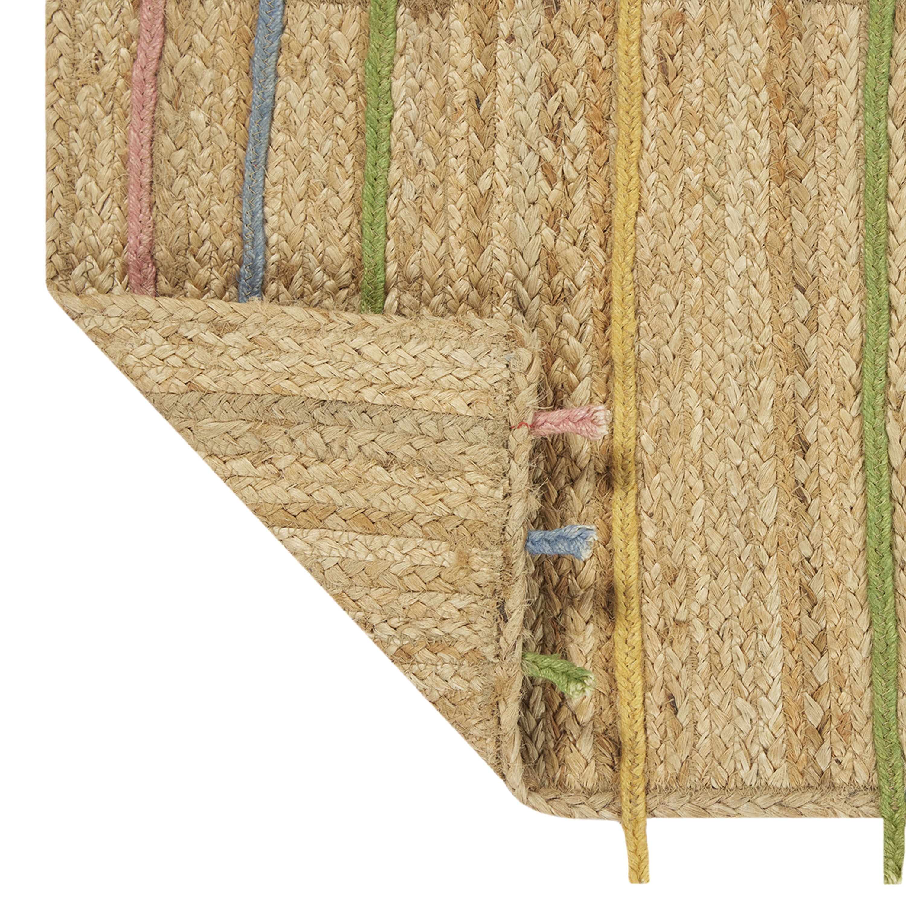 Easter Jute Braid Table Runner - 14" x 72" - 100% Jute, Natural & Multi-color