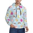 thumbnail image 2 of Naloa Happy Easter Men's Casual Hooded Collar Drawstring Hoodies Pullover Sweatshirts Casual Long Sleeve Shirts-Large, 2 of 7