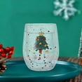 thumbnail image 4 of 1 Pcs Christmas Glass Coffee Mugs With Handle, 14 oz Glass Double with Handle Clear Christmas Holiday Styles Cups Iced Coffee Mugs Christmas Gift for Hot Chocolate Milk Beverages(E), 4 of 4