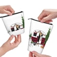 thumbnail image 3 of Lsque Vintage Buffalo Plaid Christmas Camper Pattern Telescopic Pencil Bag Pen Holder Stationery Case, Stand-up Retractable Transformer Bag Organizer, 3 of 6