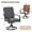 Gray, variant on BUPPLEE Swivel Wicker Patio Dining Chairs Set of 2, Metal Frame Outdoor Chairs with Cushions for Garden Backyard, Beige & Gray