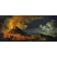 thumbnail image 2 of Pierre-Jacques Volaire 14x8 Gold Ornate Wood Frame and Double Matted Museum Art Print Titled - The Eruption of Vesuvius (1771), 2 of 4