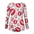 thumbnail image 6 of Munlar Lingerie For Women,Womens Underwear,Women’s Valentine's Day Not Positioned Print V-neck Long Sleeve Sexy Bodysuit Sexy Lingerie Pajamas Romper, 6 of 6