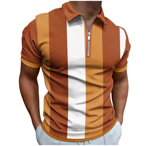 Tops de Algodón para las Mujeres con Cremallera de Manga Corta con Solapa Impresa Camiseta Suelta, Ligera Blusa de Cuello Redondo de Algodón de Imitación para el Hogar Y el Uso Diario