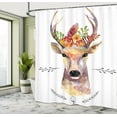 thumbnail image 5 of Ambesonne Indie Shower Curtain, Watercolor Deer Rustic, 69"Wx70"L, Multicolor, 5 of 5
