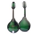 thumbnail image 3 of Mandoline en Bois de Tilleul à 8 Cordes Instrument de Musique Mandoline Verte, 3 of 7