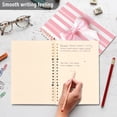 thumbnail image 5 of Haosy Pink Ribbon Bow Notebooks 1-subject Journal 60 Sheets A5 College Ruled Paper Detachable Ring 8.3"x5.7", 5 of 8